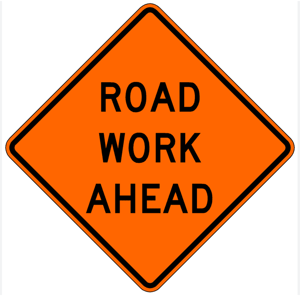 RoadWork Ahead Sign